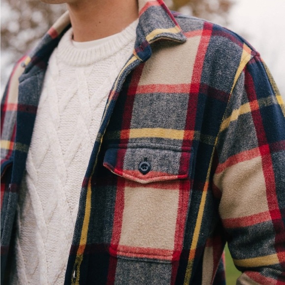 Abercrombie & Fitch thick flannel layering jacket EUC - Picture 9 of 12